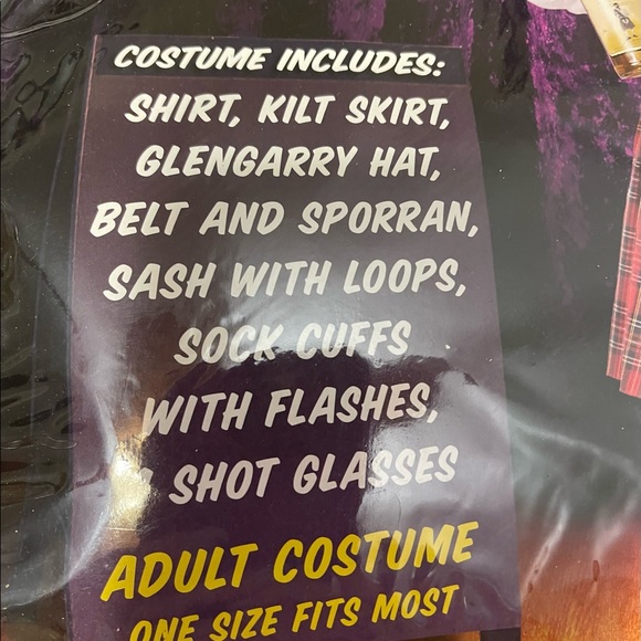 Big Shot Scotch Halloween Costume One Size Fits Most - Picture 3 of 6